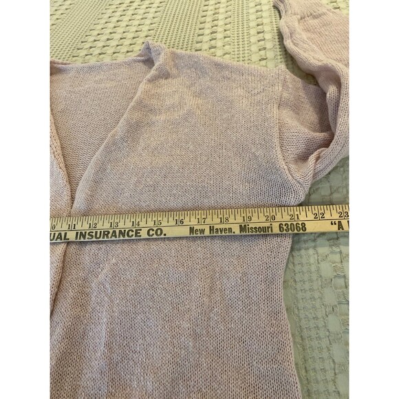 Cardigan Soft Pink Open Women Long Stylish Ribbed Bottom Soft Casual Soft Knit - Picture 5 of 9